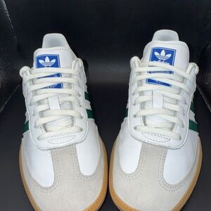 Size 4Y - Adidas Samba OG White Collegiate Green Gum, IE1331, Clean, No Box